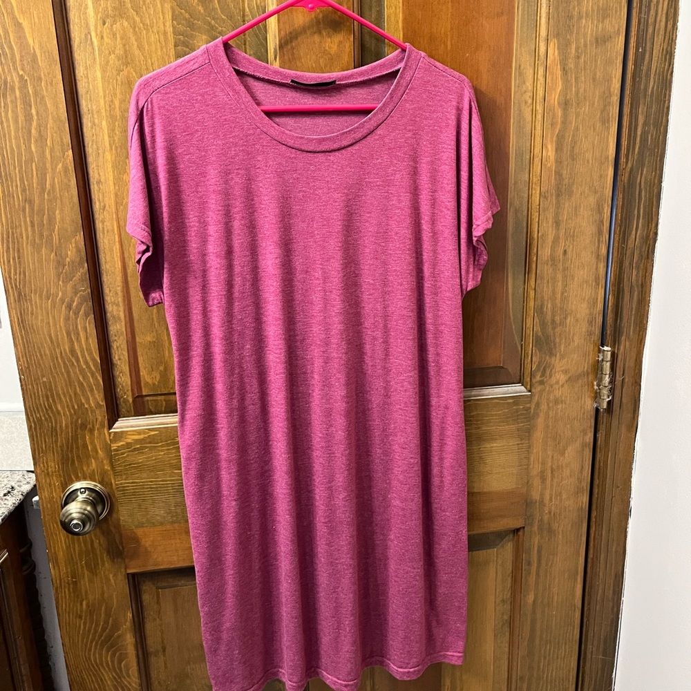 Pink T-shirt dress